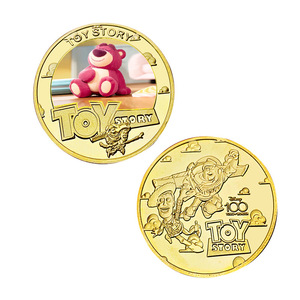 5 Pièces de monnaie commémoratives plaquées or 24 carats, imprimées en typographie, sur le thème de l'anime américain Toy <span class=keywords><strong>Story</strong></span>, cadeau de collection - Product Image 2