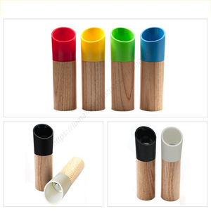 Venta al por mayor KLH074 Molinillos manuales de madera maciza para sal marina y pimienta, botellas de condimentos - Product Image 3