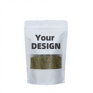 Bolsa de Papel Kraft Blanca Reutilizable Personalizada con Cierre, para Envasado de Alimentos, Dulces, Galletas, Snacks, Azúcar, Comida para Mascotas, Chicle - Product Image 1