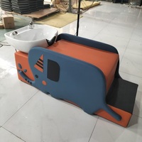 Fauteuil-lit de lavage pour enfants en forme d'éléphant, mobilier de salon de coiffure, vente en gros