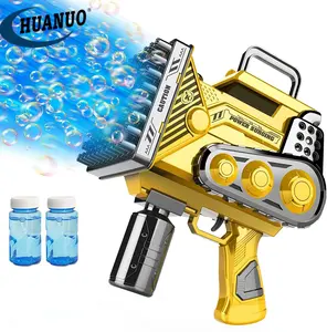 80 Holes Electric Bubble Guns Bubbles Machine Bazooka Blaster Automatic Engineer Bubble Maker Blower Toys For Kids Toddlers