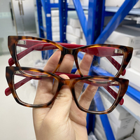 Montures de lunettes œil-de-chat en acétate solide, colorées et tendance, pour hommes et femmes, verres pleine monture, livraison rapide