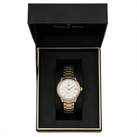 Boîte à montre noire vide de luxe avec logo personnalisé et coussin, boîte de haute qualité pour montres et bracelets