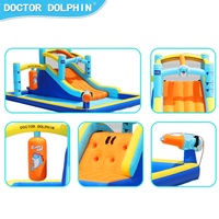 Toboggan gonflable en PVC avec piscine en Nylon, fabricant de château gonflable de chine