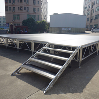 Plateforme de scène en alliage d'aluminium robuste, taille personnalisable pour les événements en plein air, mariages, concerts, structures de scène DJ