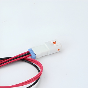 Kabel Harness 2-Core Merah Hitam Kustom dengan Konektor Plastik Tahan Air Putih Oranye untuk Sambungan Daya Peralatan Rumah Tangga - Product Image 4