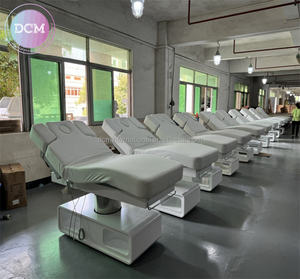 Muebles de salón de diseño moderno clínica médica cama facial saxofón eléctrico mesa de masaje XL spa estética cama de belleza y taburete grande - Product Image 5