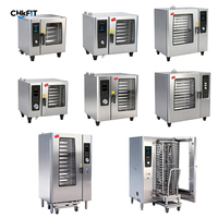 Four à vapeur commercial pour boulangerie, machine de cuisson multifonctionnelle, four combiné pour cuisine de boulangerie, directement de l'usine