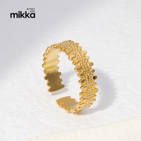 Bague de pression réglable en acier inoxydable, élégante et tendance, pour l'index