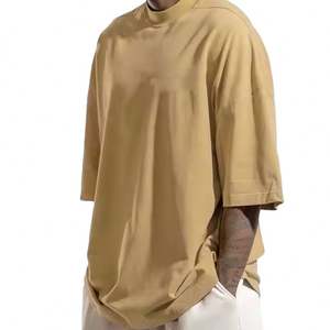 Camisetas de Algodón 100% de Punto Grueso, Transpirables, con Logotipo Personalizado, Tallas Grandes para Hombre, 240g, Oversize, Ecológicas, Bordadas - Product Image 6