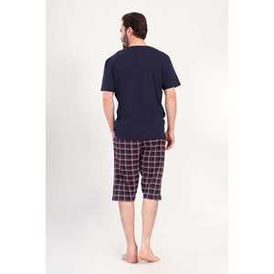 Ensemble Capri à manches courtes pour homme avec poches, col rond respirant, vêtements d'été imprimés - Product Image 1