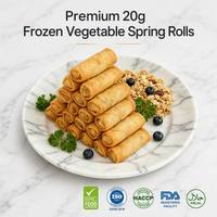 Rouleaux de printemps croustillants aux légumes halal surgelés, emballage personnalisé OEM/ODM, ligne de snacks dim sum surgelés fournie par l'usine