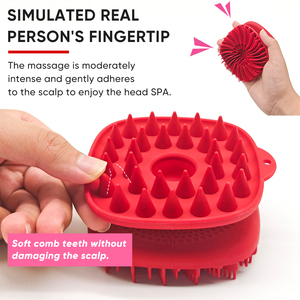 2 Trong 1 BPA Miễn Phí Mềm Hai Mặt Cơ Thể Tắm Bàn Chải Tóc Silicon Da Đầu Massage Da Đầu Dầu Gội Đầu Bàn Chải - Product Image 4