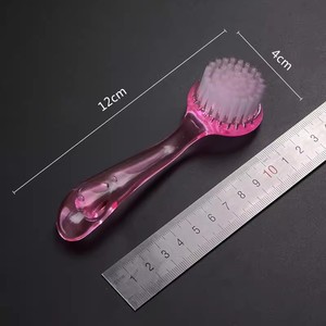 Round Head Horn Handle Nail <b>Dust</b> Cleaning <b>Brush</b> Long Handle Soft Nylon Manicure <b>Brush</b> Nail Art Tool - Product Image 3