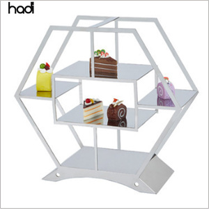 Soporte <span class=keywords><strong>para</strong></span> Pastel de Acero Inoxidable Rústico de Lujo HADI con Tapa de Vidrio Rojo <span class=keywords><strong>para</strong></span> Exhibición en Buffet y Postres en Fiestas de Té, Ideal <span class=keywords><strong>para</strong></span> Hoteles - En Oferta - Product Image 5