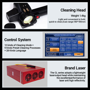 Machine <span class=keywords><strong>de</strong></span> nettoyage au laser à fibre refroidie par air DMK GT-500, nouvelle version améliorée, solution écologique pour le bois, le métal et l'acier inoxydable - Product Image 2