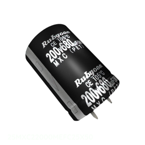 ตัวเก็บประจุ22000 uF แบบมีช่องใส่สารส้ม22000 uF 20% 25V 25MXC22000MEFC25X50 - Product Image 1