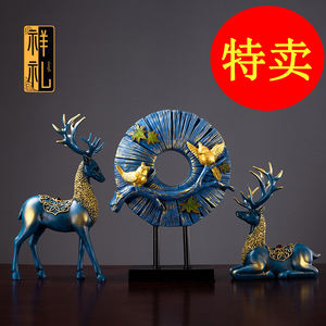 Art Deco europeo interior sala de estar gabinete de vino resina suave ornamento para TV Oficina escritorio creativo interior decoración del hogar - Product Image 3