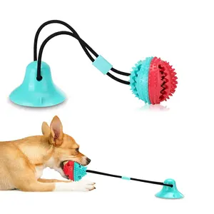 New hot selling interactive rubber rope hollow rubber pet dental chew tooth cleaning ball for dog pet toys for chewing