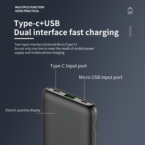 Power Bank Sottile da 10000mAh all'Ingrosso, Caricabatterie Portatile a Ricarica Rapida, Power Bank con Ingresso e Uscita USB-C - Product Image 2