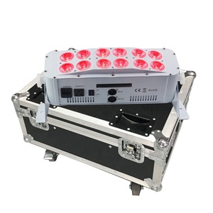 Nuevo Smart <span class=keywords><strong>DJ</strong></span> Phone APP Controlado 12x18W RGBWA UV Inalámbrico LED Uplight Proyección Luces de escenario Alimentado por batería - Product Image 1