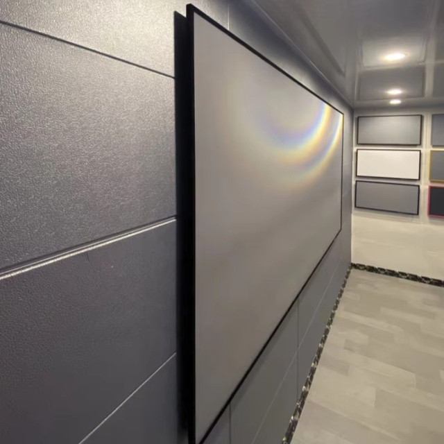 100'' 120'' ALR Soft Flexible Fresnel Fixed Frame Long Throw Projection Screen for Normal Focus Projector Anti Light Curtain