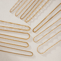 Collar de Cadena de Acero Inoxidable QISEN, Resistente al Deslustre y al Agua, Acero Inoxidable 316L, Oro PVD de 18K, Joyería Minimalista para Mujer
