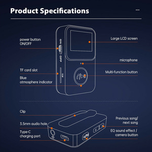 2024 HG Offre Spéciale C33 Récepteur audio Bluetooth de voiture fonctionne pendant la charge Support de la carte TF - Product Image 5