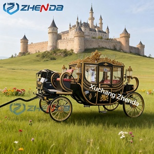 Calèche royale de luxe personnalisée de haute qualité pour mariage, calèche à chevaux à 4 roues - Product Image 1