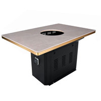 Table à manger pour hôtel, table de barbecue, table à manger commerciale, table de barbecue coréenne, table de restaurant, table intégrée pour barbecue et fondue