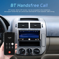 Podofo 6.9 "Single Din autoradio stéréo sans fil Carplay Android Auto voiture lecteur MP5 EQ BT FM type-c USB lecteur de voiture en gros