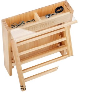 Wooden Tie Rack Solid Wood Wall Mounted Expandable Multi Layer <b>Organizer</b> <b>For</b> <b>Closet</b> Storage - Product Image 2