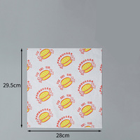 Papier ciré personnalisé, papier résistant à la graisse, emballage pour biscuits, emballage pour sandwich, emballage pour hamburger, emballage alimentaire