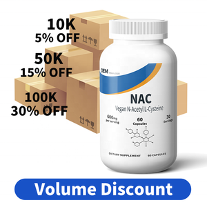 Cápsulas de N-acetil-L-cisteína (NAC) de Marca Privada OEM, Venta al Por Mayor de Fábrica, Fórmula y Empaque Personalizados, Suministro Estable - Product Image 3