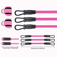 Ensemble de 3 bandes de résistance élastiques pour tubes d'entraînement de hanche de fitness de yoga avec sangles de cheville vente en gros