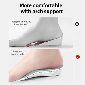 Unisex invisibili imbottiture interne che aumentano l'altezza, mezze pastiglie, stivali Martin, arco ammortizzante <span class=keywords><strong>con</strong></span> suola morbida supporta la soletta della scarpa - Product Image 5