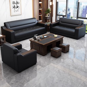 Juego de Muebles de Cuero Modernos para Recepción de Oficina, Sofá de Lujo Moderno Guangzhou CY-SF001' para Oficina Comercial CY-SF001' - Product Image 1