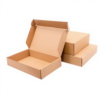 Boîte d'emballage en carton ondulé pour vêtements, étuis de téléphone, petite boîte en papier avec logo imprimé, pliable, livraison express