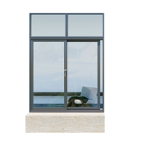 Ventana Corredera de Aluminio y Vidrio Templado, Perfil de Aluminio de Alta Resistencia Reforzado, Impermeable, Anticondensación y Duradero