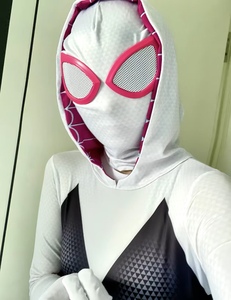 Sudadera con Capucha Completa de <span class=keywords><strong>Gwen</strong></span> <span class=keywords><strong>Spider</strong></span> para Mujer, Ropa Transpirable, Disfraz de Cosplay para TV y Cine, Disfraz de Halloween, Ropa para Escenario y Baile, Venta al por Mayor AL091-W1 - Product Image 3