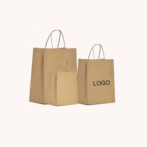 Paper <b>Bag</b> Custom Printed Kraft Paper <b>Bags</b> Recyclable Shopping Clothing Gift <b>Bag</b> <b>Food</b> Take Away With Your Own Logo - Product Image 1