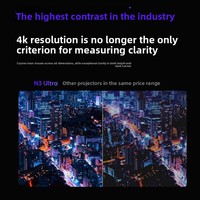 Proyector Láser Portátil JMGO N3 Ultra Tricolor 4K Android, Ultra Alta Definición, Compatible con Enfoque Automático, Pantalla Grande de 0 Pulgadas