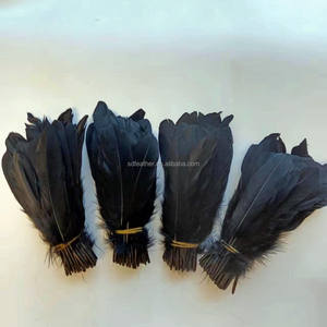 Precio al por mayor, plumas de ganso blancas y negras de 6-8 pulgadas para bádminton, Ala de Ángel, artesanía, atrapasueños, decoración, disfraz de Carnaval - Product Image 4