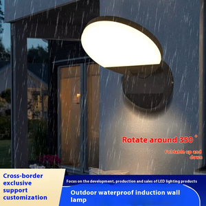 โคมไฟติดผนัง LED 18W 3000K แบบเรียบง่ายทันสมัย350 ° หมุนได้อลูมิเนียมทรงกลมกันน้ำตัวกระจายแสงโพลีคาร์บอเนตภายใน - Product Image 6