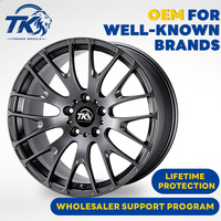 Rines de Aleación de Aluminio Forjado Negros Personalizados en Forma de Y de 18, 19 y 20 Pulgadas 5x114.3 para Toyota Camry y Honda