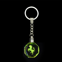 Porte-clés en cristal K9 vierge Pujiang en gros avec LED, gravure laser 3D personnalisée, cadeau promotionnel, porte-clés cheval en cristal