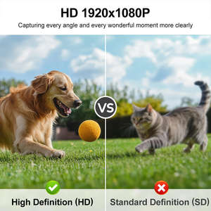 Caméra d'action intelligente WiFi HD 1080P Heartpaws pour animaux de compagnie, carte 32 Go, matériau ABS, batterie 10 heures, modèle MD38, pour chiens, extérieur, iOS - Product Image 3