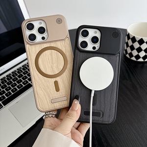 Étui de téléphone <span class=keywords><strong>en</strong></span> cuir de <span class=keywords><strong>bois</strong></span> magnétique de haute qualité de luxe pour 13 Pro étanche antichoc logo <span class=keywords><strong>personnalisable</strong></span> étuis de téléphone portable gratuits - Product Image 5