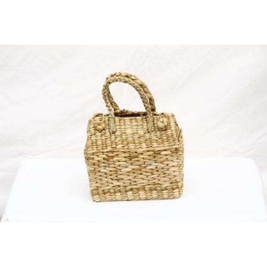 Cesta de picnic estilo bohemio de jacinto de agua y junco marino con tapa y asas, organizador de almacenamiento ecológico, venta al por mayor, Vietnam - Product Image 4