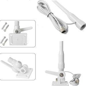 <span class=keywords><strong>Antenne</strong></span> marine VHF haut de gamme Sanda 156-163 MHz, en fibre de verre PL259 pour bateau, câble RG58 de 5 m et support marin pour une connectivité ultime - Product Image 4